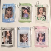 Pochette à fermeture éclair transparente en PVC personnalisée de 3 pouces sac de rangement pour porte-badge Kpop Idol à collectionner directement en usine