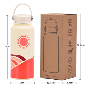 Logotipo impreso en 3D personalizado <span class=keywords><strong>1000ml</strong></span>/32 OZ botella de vacío portátil de acero inoxidable boca ancha bebida directa para deportes al aire libre hirviendo - Product Image 6