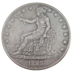 Replika kustom koin peringatan dekoratif berlapis perak dolar jual 1885 US bukan magnetik - Product Image 3