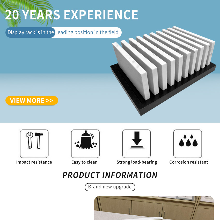 Hot Sale Mdf Countertop Sample Racks Factory Granite Rock Marble Desktop Quartz Ceramic Tile Display Rack Tabletop Stone Stand