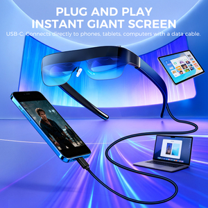 แว่นตาอัจฉริยะ Oem Ar พร้อมหน้าจอแสดงผล Ar-<span class=keywords><strong>Vr</strong></span> Hud Fusion ระบบโต้ตอบอัจฉริยะ น้ำหนักเบา มุมมองกว้าง ซิงค์ข้อมูลแบบเรียลไทม์ ใช้งานได้กับทุกระบบ - Product Image 5