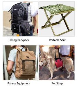 बुना हुआ कपड़े ब्रेएडेड पॉलिएस्टर पॉलीप्रोपाइलीन कपड़े सामान वेबबिंग स्ट्रैप वेबबिंग नायलॉन वेबबिंग हुक और लूप - Product Image 2