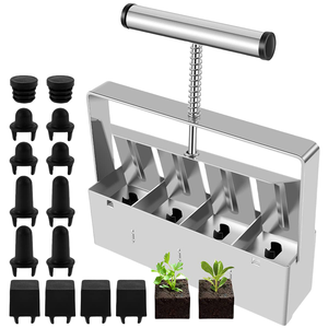 Produttore manuale di blocchi di terreno-strumento di avviamento <span class=keywords><strong>per</strong></span> semi portatili <span class=keywords><strong>per</strong></span> giardinaggio biologico, vivaio e uso serra - Product Image 4