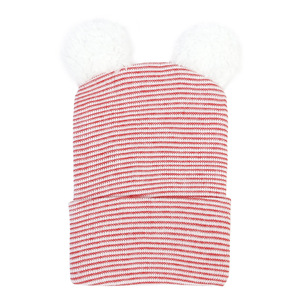 Nouveau Bonnet Turban Rayé en Coton pour Nouveau-né, Chapeau de Naissance pour Bébé Fille, Bonnet Doux à Motif Ours de Dessin Animé pour Tout-petit, Bandeau Chaud pour Bébés - Product Image 5
