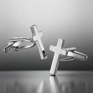 Boutons de manchette décoratifs et couvre-boutons en alliage de zinc personnalisés, sans nickel, pour tenues de cérémonie, cadeaux d'anniversaire et de Noël (vente en gros) - Product Image 1