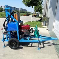 Kleine draagbare fruittuin elektrische mini handmatige 60m 100m rotatieboor waterputboorinstallatie
