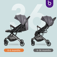 Poussette Bébé Pliable Absorption des Chocs, Poussette de Voyage Compacte, Légère pour Bébé