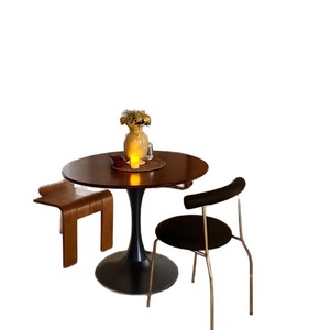 Table à manger ronde Tulip, structure de support stable, meubles de salon - Product Image 5