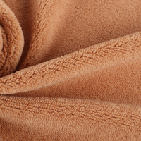 Tissu polaire de couverture de corail 100% polyester 270gsm tricoté par chaîne de sentiment doux teint par plaine