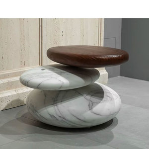 Chaise décorative Tostone en marbre naturel moderne, sculpture en <span class=keywords><strong>pierre</strong></span> massif pour sièges d'exception dans les hôtels de luxe, les villas et les atriums - Product Image 1