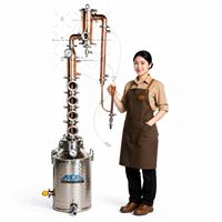 Système de distillation homologué ATEX/ISO, équipement de production d'alcool en cuivre et acier inoxydable
