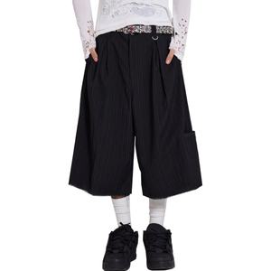 Pantalones Cortos Bermuda para Hombre, a Rayas, Holgados, Plisados, Cómodos, Casuales, Clásicos, de Alta Calidad, al por Mayor - Product Image 2