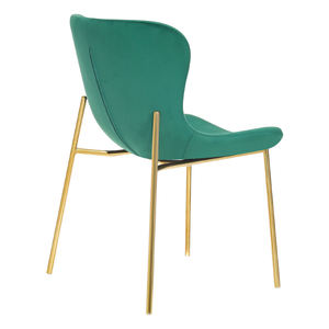 Mobilier de salle à manger Restaurant Design moderne Chaises de salle à manger en velours rembourrées en tissu doux avec pieds enduits de poudre - Product Image 4