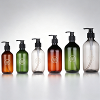 Bouteilles à pompe en PET de 100 à 500 ml, bouteilles en plastique vides rechargeables pour shampooing, gel douche, savon pour les mains, emballage cosmétique