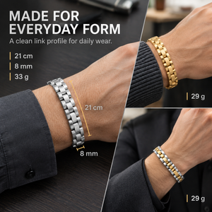 Bracelet de montre unisexe en gros, maillons en acier inoxydable bicolore or et argent, style professionnel - Product Image 5