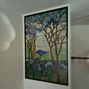 Panel de Vidrio Tiffany Hecho a Mano en China con Diseño de Árbol Otoñal, 5mm de Grosor, para Ventana, Puerta o Pared, Decoración con Doble Acristalamiento - Product Image 3