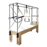 Machine de Pilates Cadillac portable MJD W16A en bois d'érable réglable - Étirements durables du corps entier, multifonctionnelle, fitness Pilates