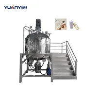 Mélangeur émulsifiant sous vide Yuanyang 1000L à couvercle fixe, haute puissance, en acier inoxydable, avec pompe et moteur, pour lotion corporelle et émulsion