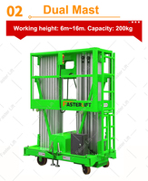 Échafaudage télescopique mobile hydraulique en aluminium Faster Lift 16m 18m 20 mètres, plateforme aérienne pour les ateliers de réparation de machines