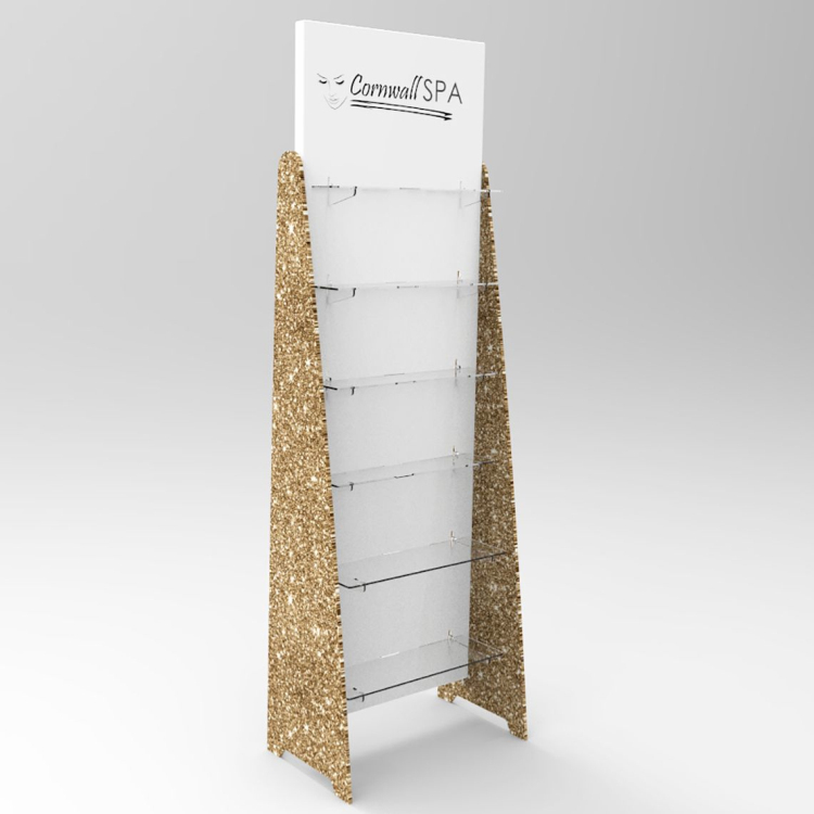 Acrylic Pegboard Salon Spa Products Display Stand for Beauty Barber Salon — view 2