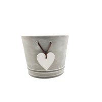 Pots de fleurs d'intérieur modernes gris clair pour bonsaïs Pot de plantes de jardin rond Matériau en ciment