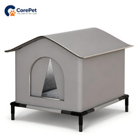 Nichoir d'hiver isolé pour chat, tente pour animaux de compagnie avec base flottante, abri chaud pour chats errants et petits chiens, utilisation intérieure et extérieure