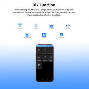 Proyector de Hologramas 3D MissYou de Alta Tecnología de 27.5 Pulgadas con Control Remoto Bluetooth, Ventilador de Hologramas para Exposiciones y Navidad - Product Image 4