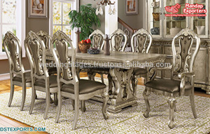 Mesa de comedor moderna de teca pulida, muebles modernos de color negro con alto brillo, Ultra brillante - Product Image 4