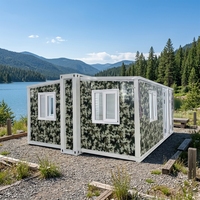 Maison conteneur extensible à double aile 20FT/40FT, design contemporain – Bureau modulaire portable pour chambre, hôtel, salle de bain