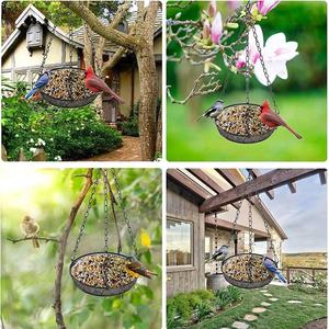 <span class=keywords><strong>Hanging</strong></span> <span class=keywords><strong>Bird</strong></span>-Futter-Schale, Metallnetz-Plattform-Futter für Vögel - Product Image 6