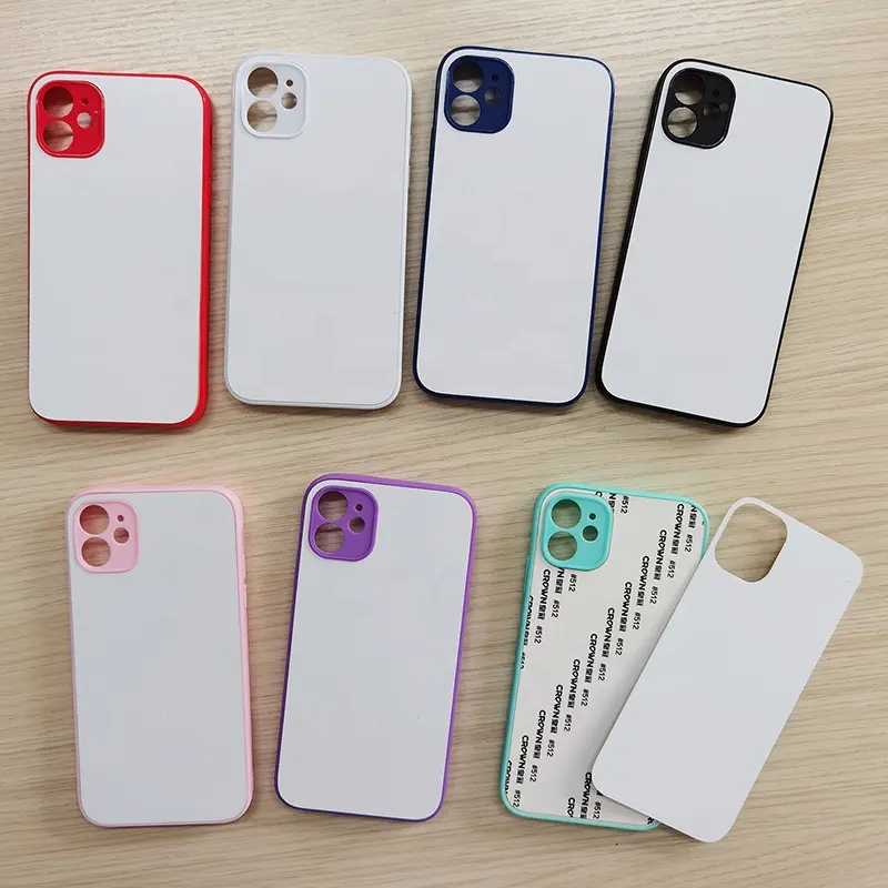 Blank 2D Sublimation TPU Cell Phone Cases DIY Printing Rubber Back Protective Cover For iPhone 12