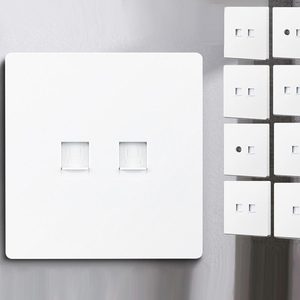 แผ่นติดผนัง Cat6 Cat7 แบบ 86 สำหรับแผงโมดูลาร์ คอมพิวเตอร์ เครือข่าย ทีวี โทรศัพท์ ช่องเสียบสีทอง ขาว เทา ผลิตด้วยวิธีฉีดขึ้นรูป พีซี ติดตั้งง่าย - Product Image 3