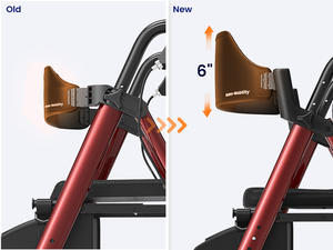 Deambulatore in acciaio pieghevole a quattro ruote leggero con ausilio per la mobilità del sedile per il rollatore in lega di alluminio per disabili - Product Image 5