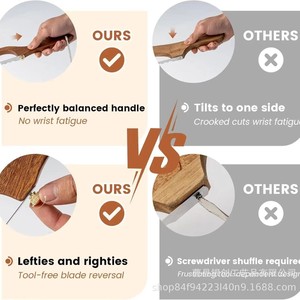 Wooden <b>Bread</b> <b>Knife</b> 8-9.9in Stainless Steel Blade Durable Kitchen Tool For Home Baking Cake Cutting - Product Image 1