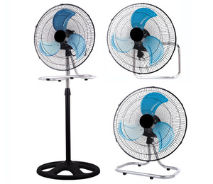 <span class=keywords><strong>Ventilateur</strong></span> <span class=keywords><strong>sur</strong></span> <span class=keywords><strong>pied</strong></span> industriel 3 en 1 de 18 pouces avec un puissant moteur 7120 et des pales en fer, 120 fils, grille de sécurité, base stable de 4,5 kg - Product Image 4