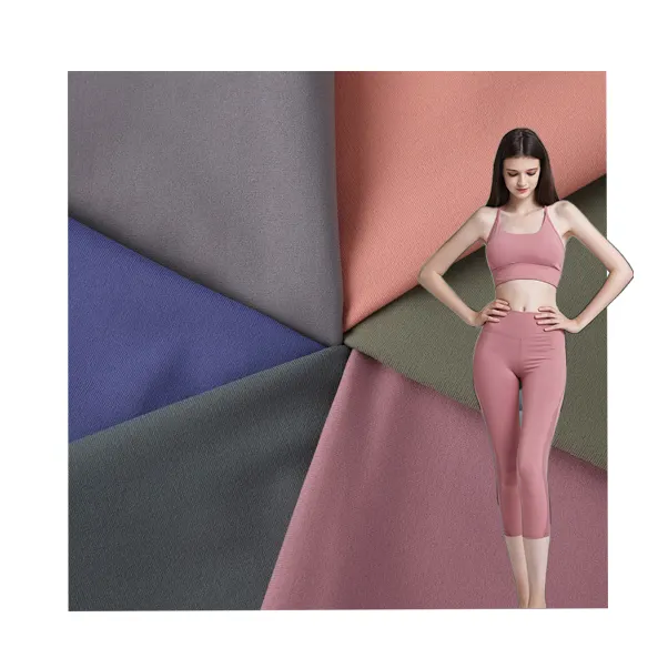 Good Stretch bequeme gestrickte Recycling-Polyester Nylon Elasthan Yoga-Hose Stoff für Aktivbekleidung Yoga