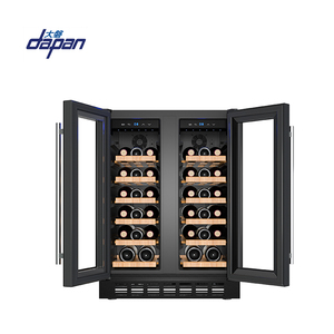 18 병 서브 제로 와인 냉장고 더블 도어 와인 음료 냉장고 압축기 와인 음료 쿨러 - Product Image 4