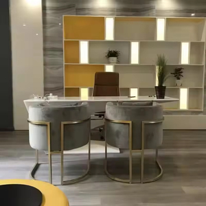 Sillón de Discusión Moderno y Lujoso con Estructura Metálica para Tienda de Ropa, Sala de Estar de Apartamento, Balcón, Cafetería, Hotel - Product Image 2