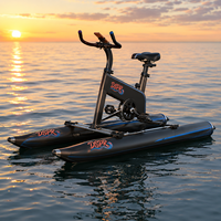 Vélo aquatique monoplace à pédales, vélo flottant gonflable pour lac, océan, pêche et loisirs
