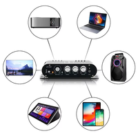 Amplificateur Stéréo Hi-Fi Mini Métal 2.1 Canaux ST-838 avec Adaptateur d'Alimentation 12V pour Musique Surround DJ