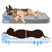 Canapé-lit pour animaux de compagnie en mousse carrée imperméable, avec housse amovible, pour chat et chien, coussin de détente, vente en gros