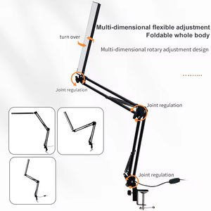 Lampe de lecture pliable à bras long à LED, protection des yeux, lampes USB, étude, studio, portable, clip de bureau, lampe de table pour étudiants - Product Image 2