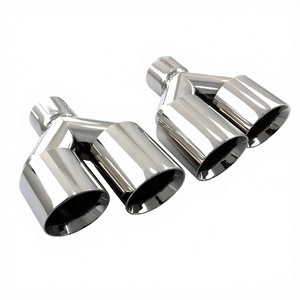 Prix d'usine Accessoires automobiles Embouts de silencieux en acier inoxydable Type Y <span class=keywords><strong>Double</strong></span> <span class=keywords><strong>sortie</strong></span> Tuyau d'échappement - Product Image 1