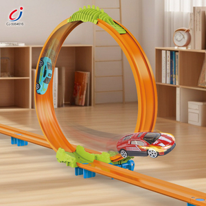 Piste de course pour voitures de jouet Chengji, rangement, jeu multifonctionnel, rail, 5 voitures de course en alliage, boucle à 360 degrés, garage, course, éjection de vitesse - Product Image 2