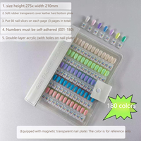 Nouveau design 78 /120/180/240 couleurs des ongles nuancier magnétique ongles conseils comparaison couleur carte stockage livre Uv Gel vernis affichage