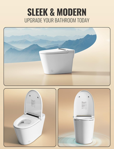 โถสุขภัณฑ์อัจฉริยะหรูหราแบบชิ้นเดียว ทรงยาว เปิด/ปิด/ล้างอัตโนมัติ พร้อมเซ็นเซอร์เท้า ที่นั่งอุ่น นวดผ่อนคลาย ไฟกลางคืน ระบบไซฟอนแบบ <span class=keywords><strong>S</strong></span>-Trap - Product Image 6