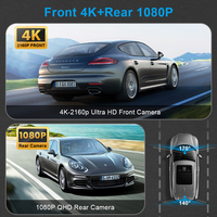 Caméra embarquée 4K réelle avec double objectif (avant 4K, arrière 1K), écran IPS 3,2 pouces, module Wi-Fi intégré et surveillance de stationnement 24h/24