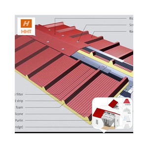 Panneau d'<span class=keywords><strong>isolation</strong></span> en <span class=keywords><strong>polyuréthane</strong></span> de haute qualité, panneau sandwich pour <span class=keywords><strong>plafond</strong></span> et mur, vente en gros usine - Product Image 5