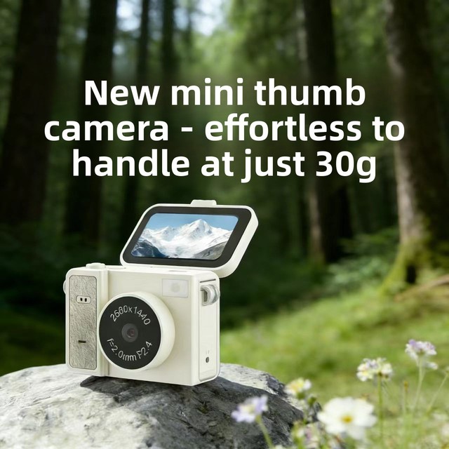 Mini Thumb Camera 30g Lightweight With Rotating LCD Screen Full HD 1080P Fixed Focus Kids Digital Camera