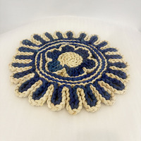 Assiettes bohèmes faites à la main en écorce de maïs, sets de table et sous-verres tissés à motifs floraux, et dessous de plat isolants pour la décoration de la maison et de mariages